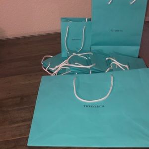 Lot of Tiffany & Co Shopping bags.